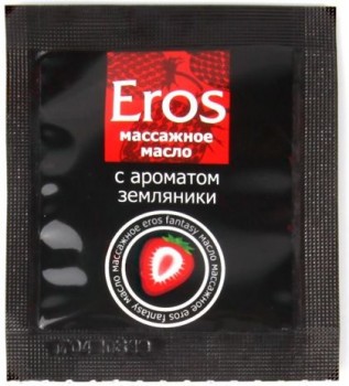 Пробник массажного масла с ароматом земляники Eros fantasy - 4 гр.