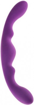 Безремневой двухсторонний страпон Luna - фиолетовый
