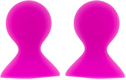 Ярко-розовые помпы для сосков LIT-UP NIPPLE SUCKERS LARGE PINK