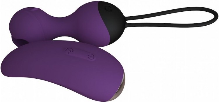 Фиолетовые виброшарики с вибропультом SuperNova