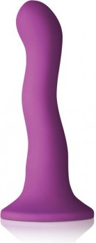 Изогнутый фаллоимитатор Wave с присоской - фиолетовый