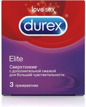 Сверхтонкие презервативы Durex Elite - 3 шт.