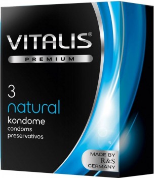 Классические презервативы VITALIS PREMIUM natural - 3 шт.