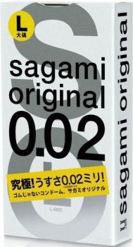 Презервативы Sagami Original 0.02 L-size увеличенного размера - 3 шт.