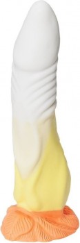 Бело-жёлтый фаллоимитатор  Феникс  - 28 см.