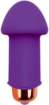 Фиолетовый силиконовый вибромассажер Sweet Toys - 5 см.