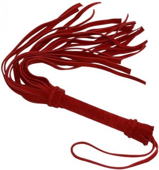 Красная мини-плеть "Королевский велюр" - 40 см.