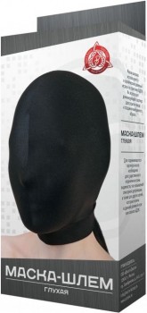 Черная маска-шлем без прорезей