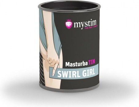 46292 / Компактный универсальный минимастурбатор Mystim MasturbaTIN Swirl Girl - Waves
